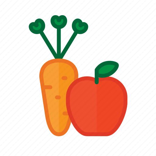 Apple, carrot, food, healthy, meal, organic, vegetable icon - Download on Iconfinder