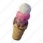 ice, cone, summer, cream 