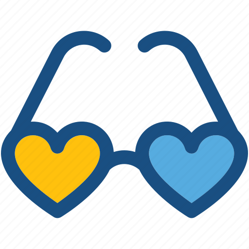 Eyeglass, heart glasses, shades, spectacles, sunglasses icon - Download on Iconfinder