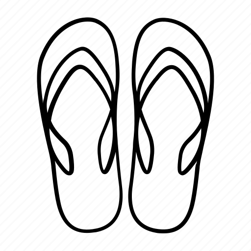 Fashion, slippers, footwear, outline, stroke, style icon - Download on Iconfinder
