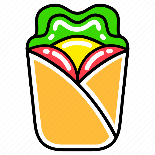 Fast, fast food, food, french, junk, meal, wrap icon - Download on Iconfinder