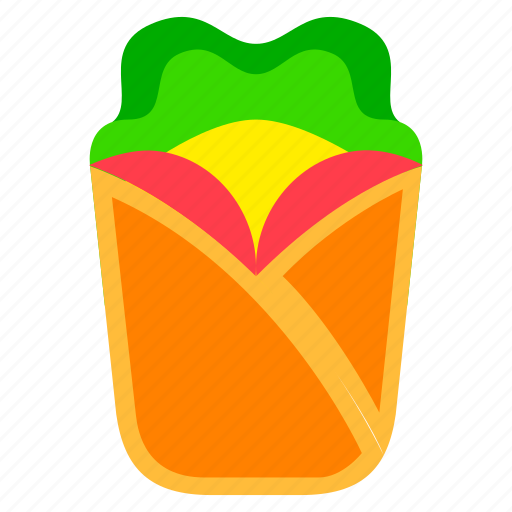 Eat, fast, fast food, food, junkfood, meal, wrap icon - Download on Iconfinder
