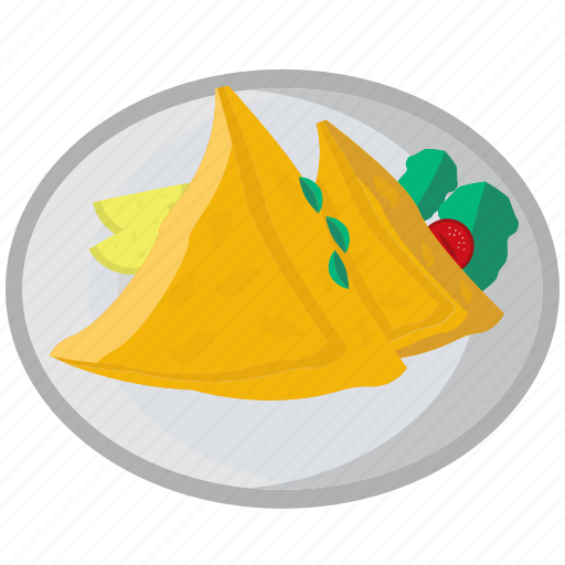 Baked, dish, food, fried, indian, cuisine, samosa icon - Download on Iconfinder