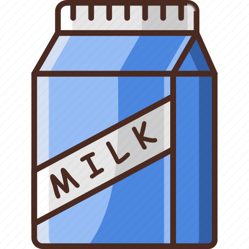 Fast, food, filled, milk box icon - Download on Iconfinder