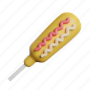 corndog, front, cook, gastronomy, cooking, food 