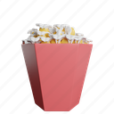 popcorn, front, movie, film, snack, cinema, food 