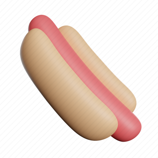 Hot, dog, front, fast food 3D illustration - Download on Iconfinder
