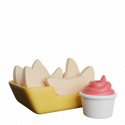 Potato, snack, front, dessert, fries, vegetable, meal 3D illustration - Download on Iconfinder