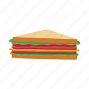 sandwitch, triangle, meat, fast food, food, kitchen, cooking, restaurant