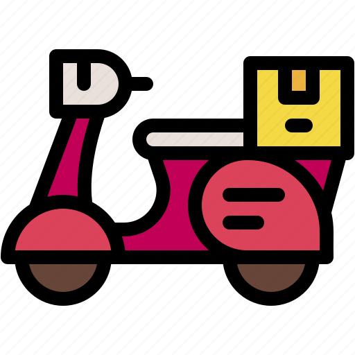 Bike, delivery, motorcycle, transport, scooter, restaurant icon - Download on Iconfinder