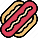 hot, dog, junk, food, sausage, fast, and, restaurant
