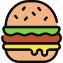 hamburger, meal, fast food, sandwich, junk food, takeaway