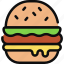 hamburger, meal, fast food, sandwich, junk food, takeaway 
