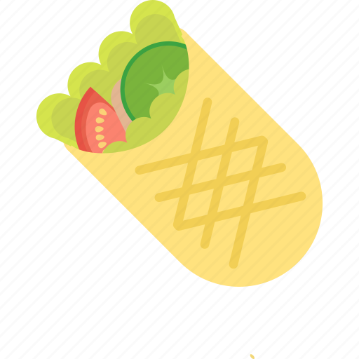 Burito, cucumber, fast, food, tomato icon - Download on Iconfinder