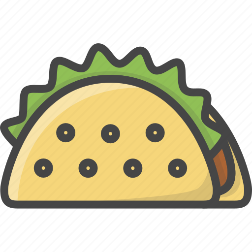 Fast, filled, food, outline, taco icon - Download on Iconfinder