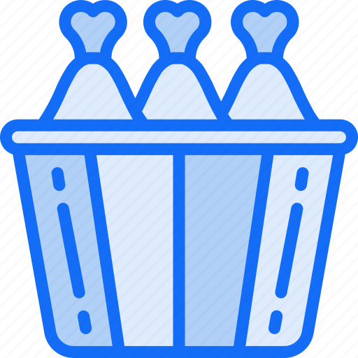 Bucket, chicken, eating, fast food, take away, tub icon - Download on Iconfinder