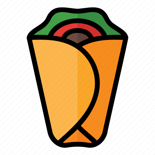Food, meal, restaurant, junkfood, burrito, kebab icon - Download on Iconfinder