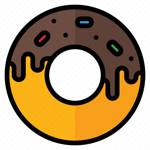 Donut, pastry, sweet, breakfast, dessert, bakery icon - Download on Iconfinder