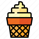 ice, cream, dessert, cone, cup