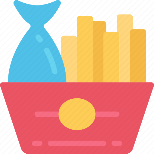 And, chips, eating, fast food, fish, fries, take away icon - Download on Iconfinder