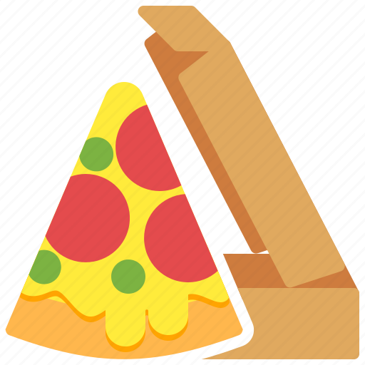 Pizza, slice, pepperoni, bread, italian, tomato, box icon - Download on Iconfinder