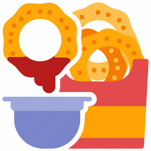 Onion, ring, crispy, cuisine, fried, sauce icon - Download on Iconfinder
