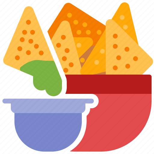Nachos, chip, mexican, guacamole, hummus, sauce icon - Download on Iconfinder