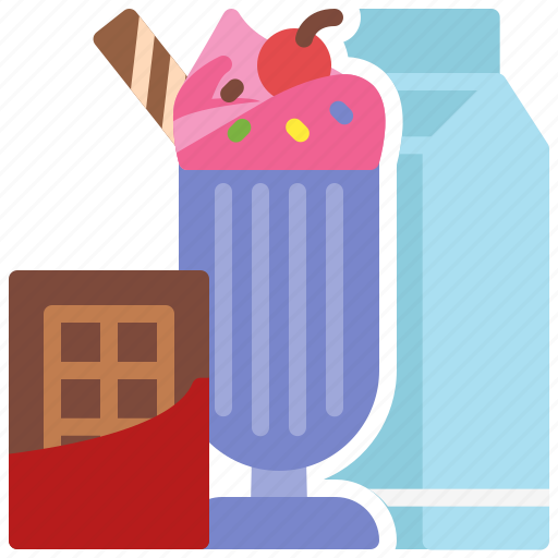 Milkshake, smoothie, sweet, milk, cream, chocolate, milkbox icon - Download on Iconfinder