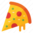 pizza, italian, cuisine, fast, food, pepperoni, melting, slice