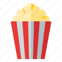 popcorn, snack, movie, theater, buttered, salty, crunchy