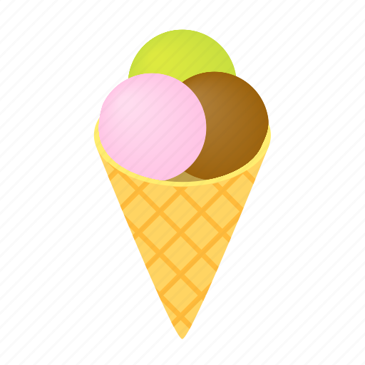 Cone, cream, ice, isometric, product, snack, whipped icon - Download on Iconfinder