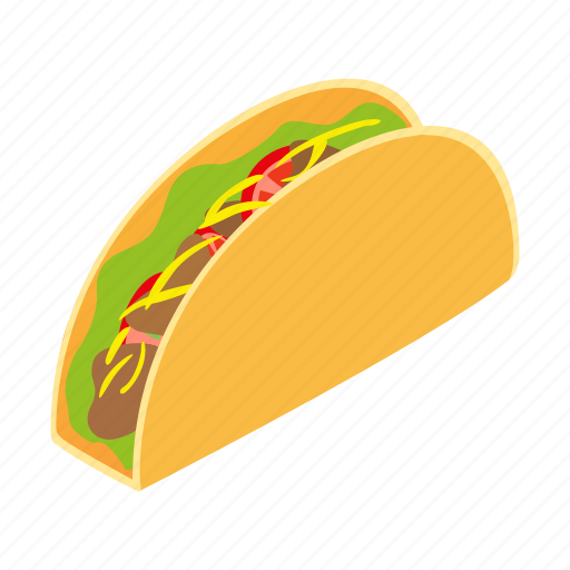 Burrito, food, isometric, mexican, mustache, taco, wrap icon - Download on Iconfinder