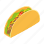 burrito, food, isometric, mexican, mustache, taco, wrap 