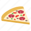 isometric, italian, meal, pepperoni, pizza, salami, slice 