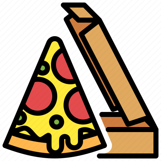 Pizza, slice, pepperoni, bread, italian, tomato, box icon - Download on Iconfinder