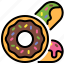 donut, doughnut, sweet, cream, bakery 