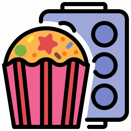 Muffin, cake, cupcake, sweet, baking, tin icon - Download on Iconfinder