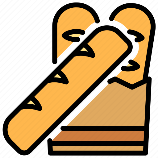 Baguette, bread, bakery, toast, loaf icon - Download on Iconfinder