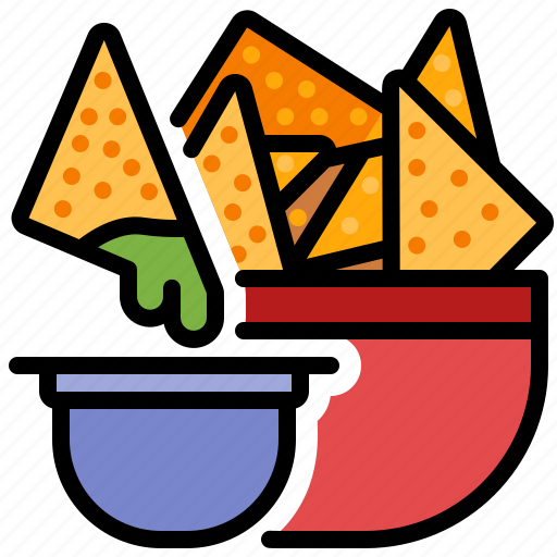 Nachos, chip, mexican, guacamole, hummus, sauce icon - Download on Iconfinder