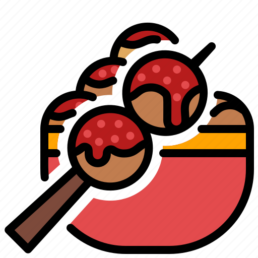 Meatball, meat, beef, sauce, spicy, satay icon - Download on Iconfinder