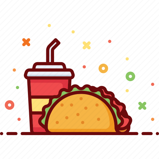 Drink, fast food, food, menu, mexican, soda, taco icon - Download on Iconfinder