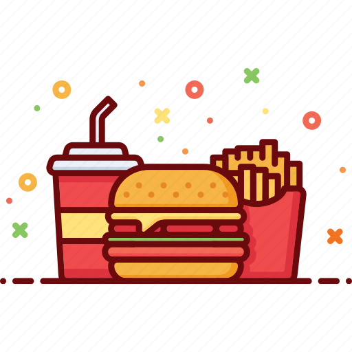 Burger, drink, fast food, french fries, fries, potato, soda icon - Download on Iconfinder