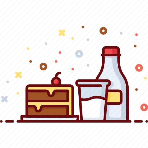Cafe, cake, drink, glass, menu, milk, sweet icon - Download on Iconfinder