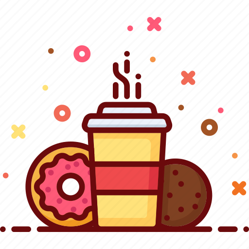 Cafe, coffee, cookie, donut, drink, hot, sweet icon - Download on Iconfinder