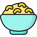 mac and cheese, macaroni, pasta, fast food, bowl