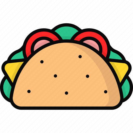 Taco, mexican food, tortilla, wrap, fast food, junk food icon - Download on Iconfinder