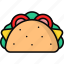 taco, mexican food, tortilla, wrap, fast food, junk food 