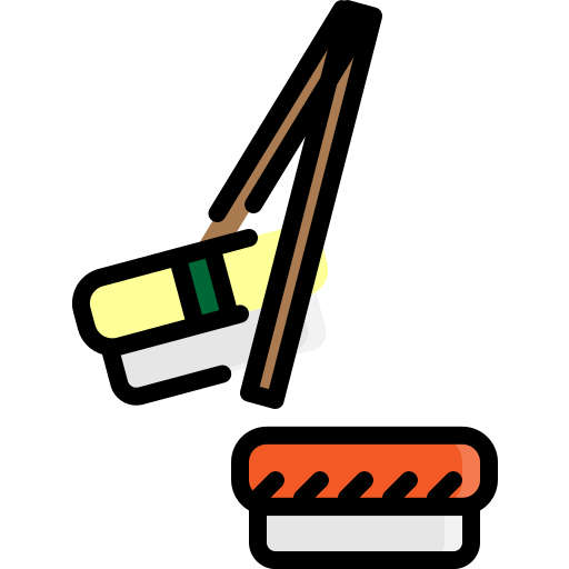 Chopsticks, food, japan, japanese, roll, salmon, sushi icon - Free download