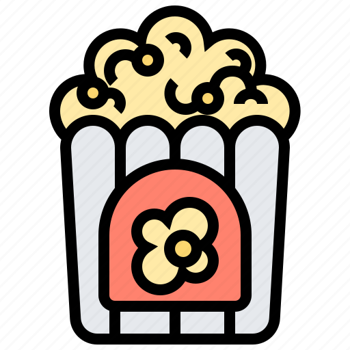 Bowl, cinema, crunchy, popcorn, snack icon - Download on Iconfinder