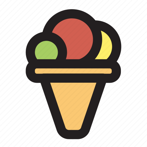 Cone, cream, ice, icecream, sweet icon - Download on Iconfinder